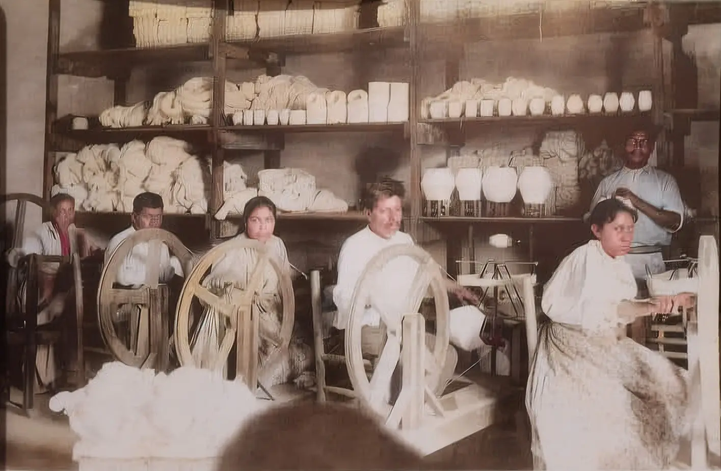 Fabrica textil en Nuevo Leon, 1900